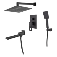 Вбудована душова система із змішувачем Koer KB-66009-05 (Колір чорний) (KR3509)
