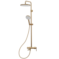 Душевая колонна с смесителем Koer KB-56029-12 3 функции, цвет матовое золото (KR5503)