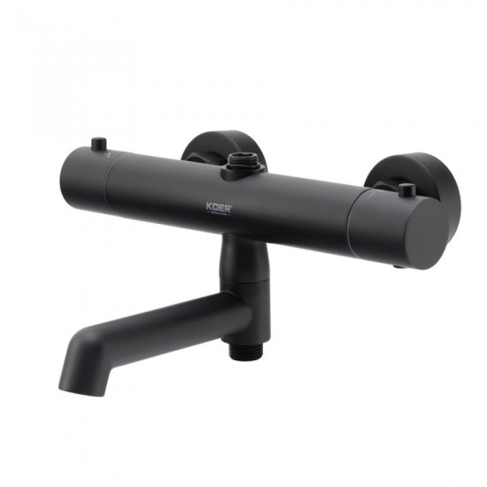 Душова колонна з термостатичним змішувачем Koer KB-57029-05 3 функції, колір чорний (KR5491)