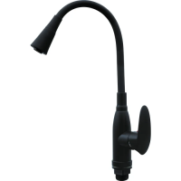 Змішувач для кухні PLAMIX CEZAR-011-B SET MATTE BLACK REFL.BLACK з силіконовим виливом