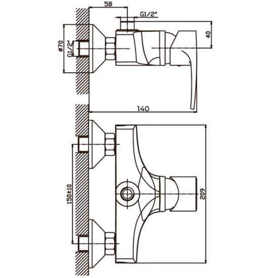 Змішувач для душа Haiba Ceba 003 (HB0027) Змішувач для душа Haiba Ceba 003 (HB0027)