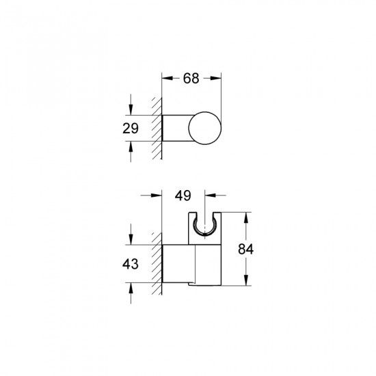Настінний тримач для ручного душу Grohe Rainshower neutral (27055000)