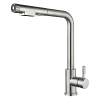 Змішувач для кухні з висувним виливом Mixxus LUX-021 PULL з нерж. сталі SUS304 (MI8229)
