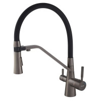 Смеситель для кухни Mixxus Premium Magnet 021 GRAPHITE REFL.BLACK (MI6975)