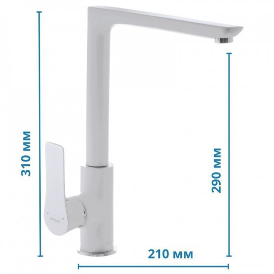 Змішувач для кухні Mixxus Premium Eva 017 Білий (MI5810)