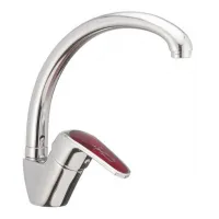Смеситель для кухни Haiba Magic 011 с красной ручкой (HB0699) Смеситель для кухни Haiba Magic 011 с красной ручкой (HB0699)