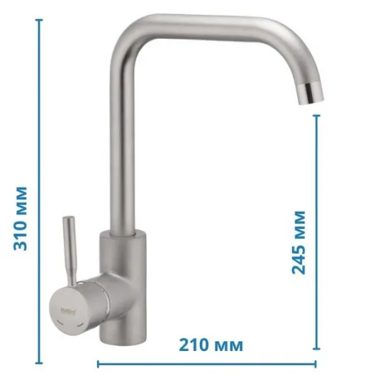 Змішувач для кухні Haiba Hans 011 матовий (HB0882) Змішувач для кухні Haiba Hans 011 матовий (HB0882)