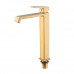 Змішувач для умивальника Haiba GAUDI 001 (HIGH) BRUSHED GOLD (HB9597)