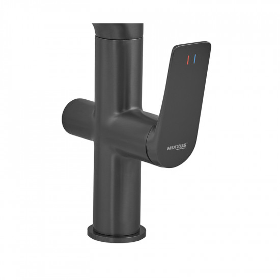 Змішувач для кухні Mixxus Premium DERBY 021 (NUT) BLACK REFL.BLACK з виходом для питної води  (MI66