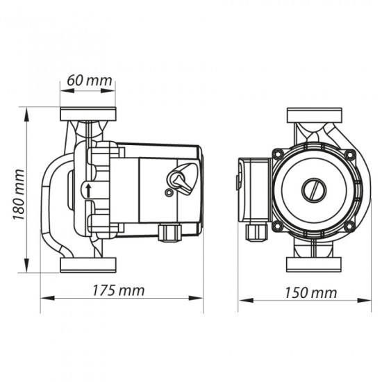 Насос циркуляційний відцентр. Koer KP.GRS-32 / 8-180 (KP0252) Насос циркуляційний відцентр. Koer KP.GRS-32 / 8-180 (KP0252)