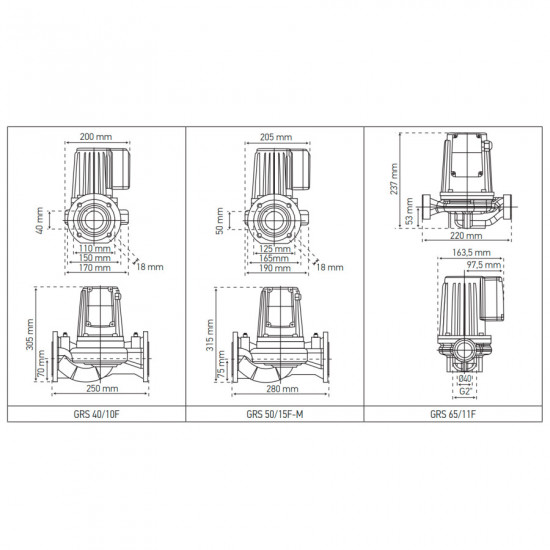 Насос циркуляційний фланцевий Koer GRS 65/11F (KP2771) Насос циркуляційний фланцевий Koer GRS 65/11F (KP2771)