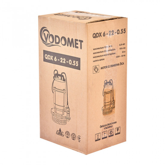 Насос дренажний Vodomet QDX 6-22-0.55 (корп.алюміній) (VO4189)