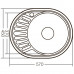 Мойка кухонная Zerix Z5745-06-180D (decor) (ZX1591)