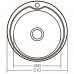 Мойка кухонная ZERIX Z510-08-180E (satin) (ZX1586)