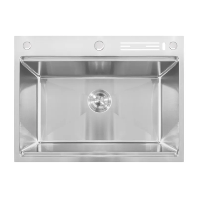 Мойка Mixxus MH7050-SK NANO-SILVER (3.0/0.8) с н.ст., со ступенькой для сушки, с подст. под ножи (нерж.)