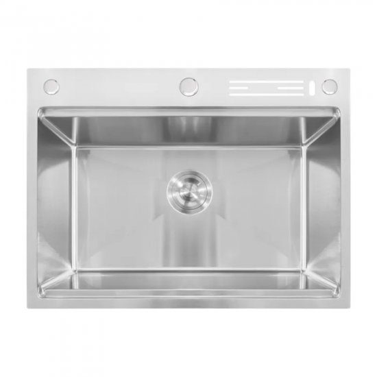 Мойка Mixxus MH7050-SK NANO-SILVER (3.0/0.8) с н.ст., со ступенькой для сушки, с подст. под ножи (нерж.)