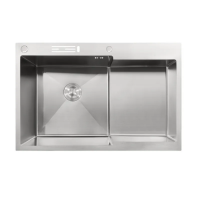 Мойка Mixxus MH7849L-HK Nano-Silver с н.ст "Глубокое крыло" с подст. под ножи(нерж.) (MX1935)