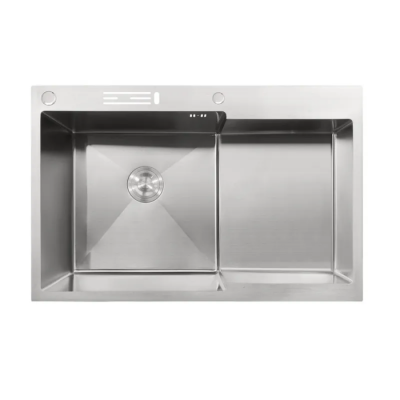 Мойка Mixxus MH7849L-HK Nano-Silver с н.ст "Глубокое крыло" с подст. под ножи(нерж.) (MX1935)