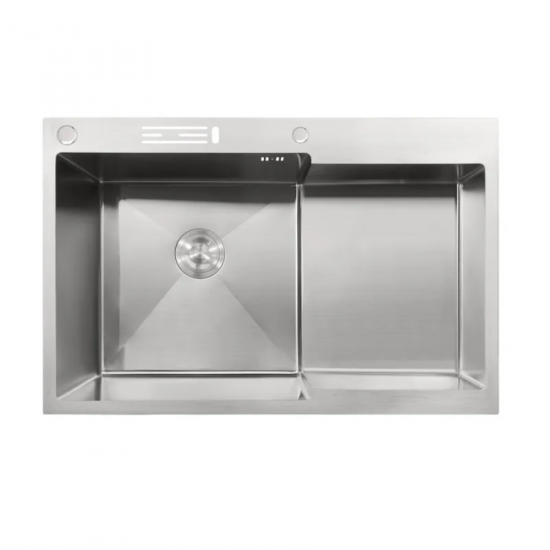 Мойка Mixxus MH7849L-HK Nano-Silver с н.ст "Глубокое крыло" с подст. под ножи(нерж.) (MX1935)