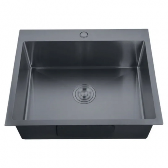 Мойка из нерж. стали ZERIX ZH6050-215 NANO-BLACK (3.0/0.8) (MX1586)