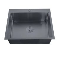 Мийка Zerix ZH5045-215 Nano-Black (3.0/0.8) з нерж. сталі  (MX1580)