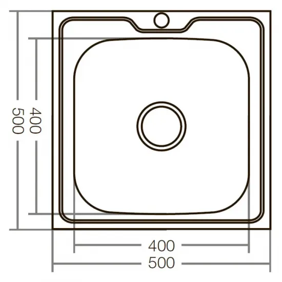 Кухонная мойка накладная Zerix Z5050-04-160E (Satin) (ZX1608)