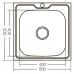 Кухонная мойка накладная Zerix Z5050-04-160E (Satin) (ZX1608)