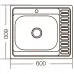Мойка кухонная Zerix Z6060L-04-160E (Satin) (ZM0567)