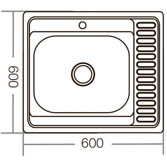 Мойка кухонная Zerix Z6060L-06-160E (Satin) (ZM0568)