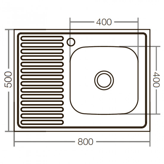 Кухонна мийка накладна Zerix Z8050R-06-160E (Satin) (ZX1613) Кухонна мийка накладна Zerix Z8050R-06-160E (Satin) (ZX1613)