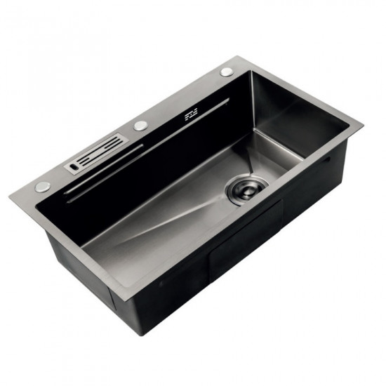 Мойка Mixxus Premium MH7545-SET-05 NANO-BLACK (3.0/0.8) комплект (графит) (MX9632)