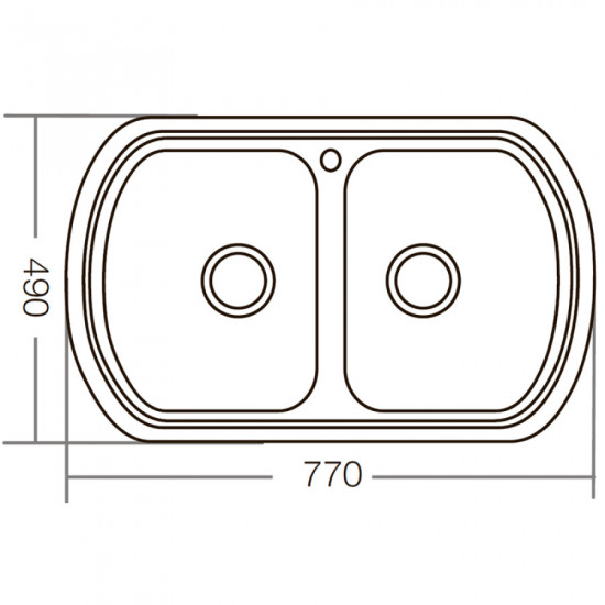 Мойка кухонная Zerix Z7749-08-180E (Satin) (ZM0565)
