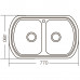 Мойка кухонная Zerix Z7749-08-180E (Satin) (ZM0565)
