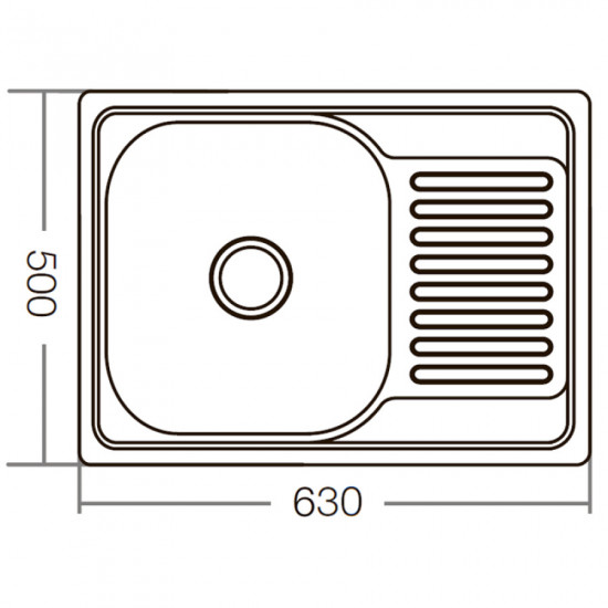 Мойка кухонная Zerix Z6350-08-180E (Satin) (ZM0563)