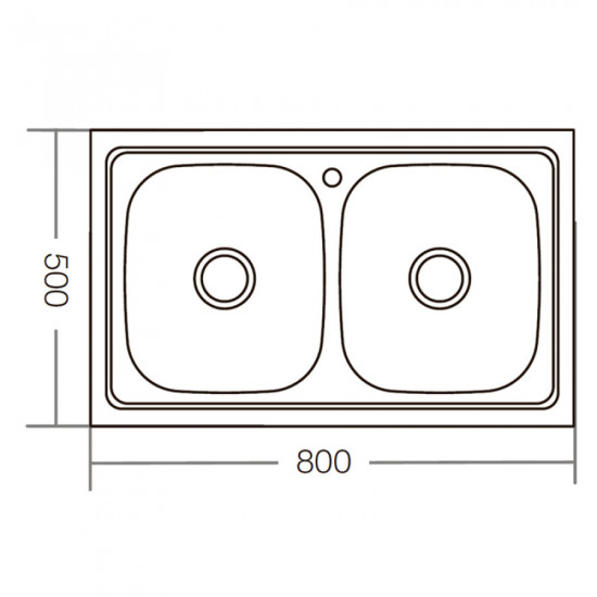 Мойка кухонная ZERIX Z8050D-08-180E (satin) (ZM0569)