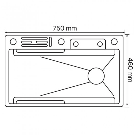 Мойка многофункциональная Zerix ZH7546-SET-06.SUS304 DECOR с встроенным смесителем (ZX5682)