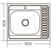 Мойка кухонная Zerix Z6060R-06-160E (Satin) (ZM0577)