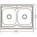 Кухонна мийка накладна Zerix Z8060B-08-180E (Satin) (ZX1620)