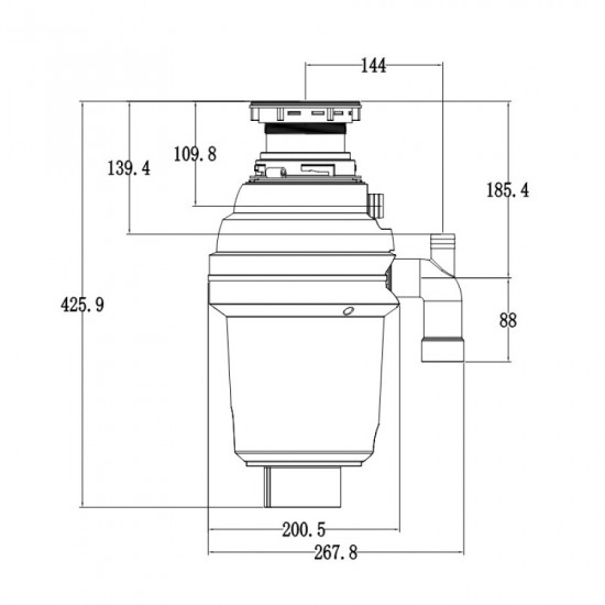 Измельчитель кормовых отходов Mixxus GD-02-0,75 (560Вт) (MX1569)