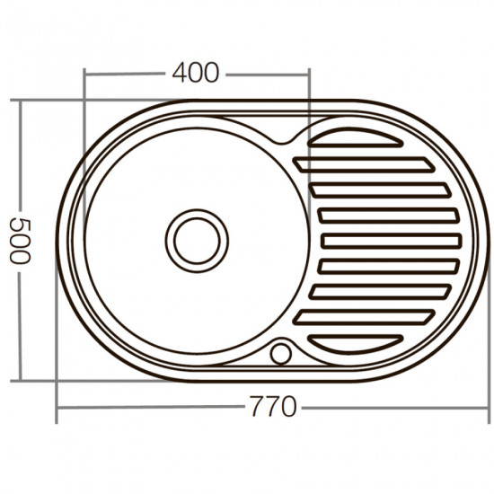 Мойка кухонная Zerix Z7750-06-180D (decor) (ZX1595)