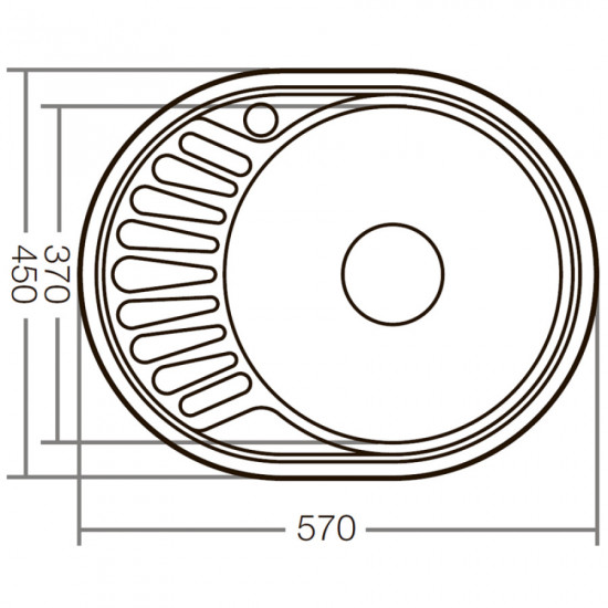 Мойка кухонная Zerix Z5745-06-180E (Satin) (ZX1590)