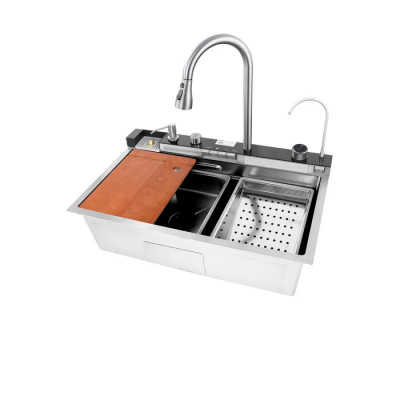 Мойка многофункциональная Mixxus MH7546-SET-06.SUS304 DECOR с встроенным смесителем (MX9577)