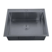 Мийка Zerix ZH5050-215 Nano-Black (3.0/0.8) з нержавіючої сталі (MX1582)