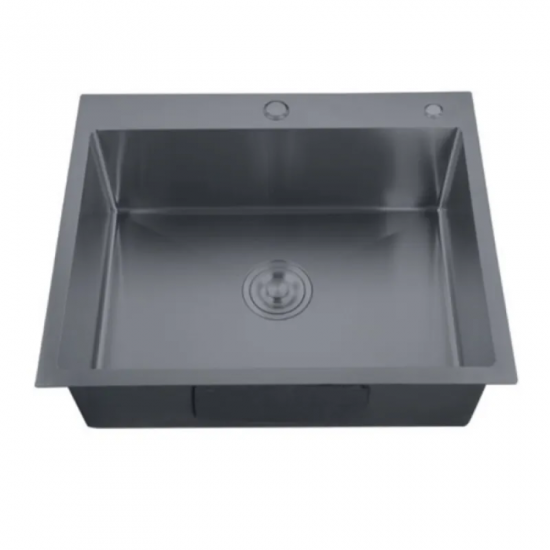Мойка Zerix ZH5050-215 Nano-Black (3.0/0.8) из нержавеющей стали (MX1582)
