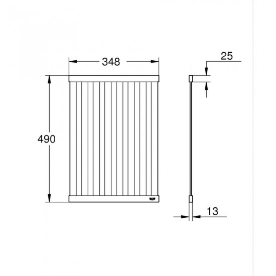 Складна велика полиця для посуду L-розмір 490 Grohe (40854SD0)