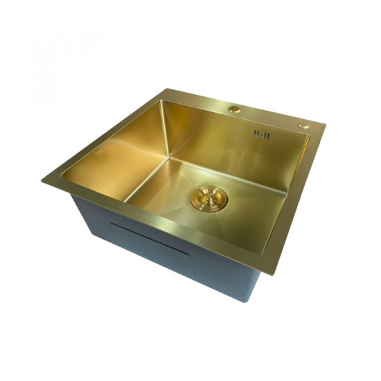 Мойка Mixxus MH5050 Micro Decor Brushed Gold (3.0/0.8) из нержавеющей стали (цвет матовое золото) (MI8214)