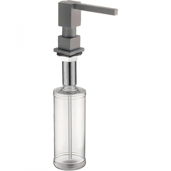 Дозатор для рідкого мила врізний KOER SDB-02-07 колір графіт (300 мл) (KR5631)
