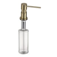 Дозатор для жидкого мыла врезной KOER SDB-01-12 цвет матовое золото (300 мл) (KR5628)