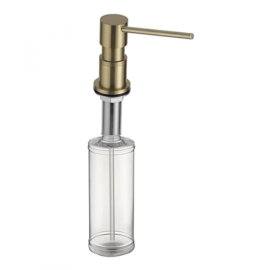 Дозатор для рідкого мила врізний KOER SDB-01-12 колір матове золото (300 мл) (KR5628)