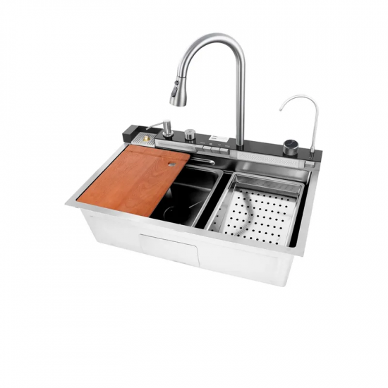 Мойка многофункциональная Mixxus MH7546-SET-06.SUS304 DECOR с встроенным смесителем (MX9577)